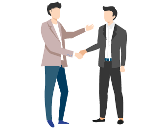 内定承諾・握手のイメージ